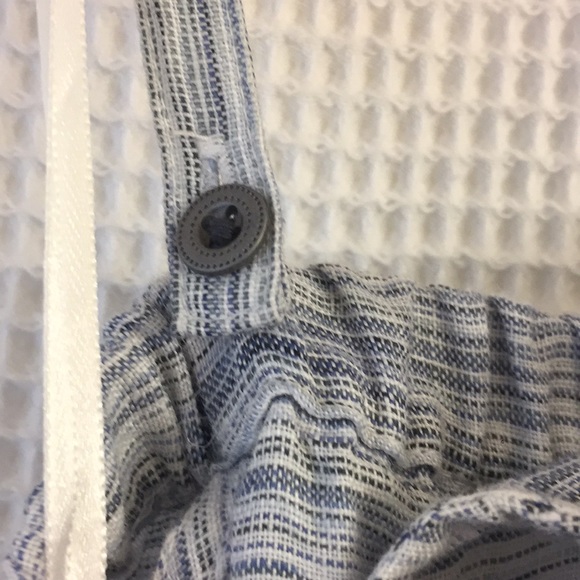 Lucky Brand Linen Midi Dress, Linen Blue/White - Picture 7 of 7